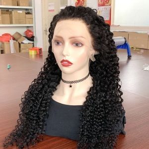 Used Deep curly human frontal wig